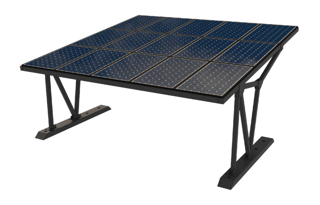 Carport fotovoltaico: tettoia per 2 posti auto