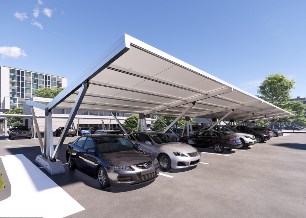 Copertura pannelli fotovoltaici parcheggio - Antares